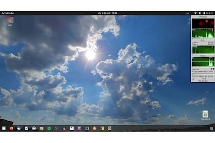 El software libre no solo es una forma de idealismo, sino también un modo más pragmático y eficiente de usar computadoras; en la imagen, el Escritorio de la última versión de Ubuntu Linux
