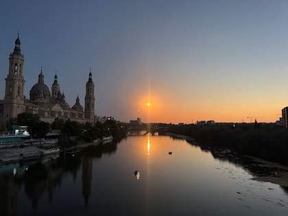 El sol brillando en Zaragoza y un paisaje inolvidable