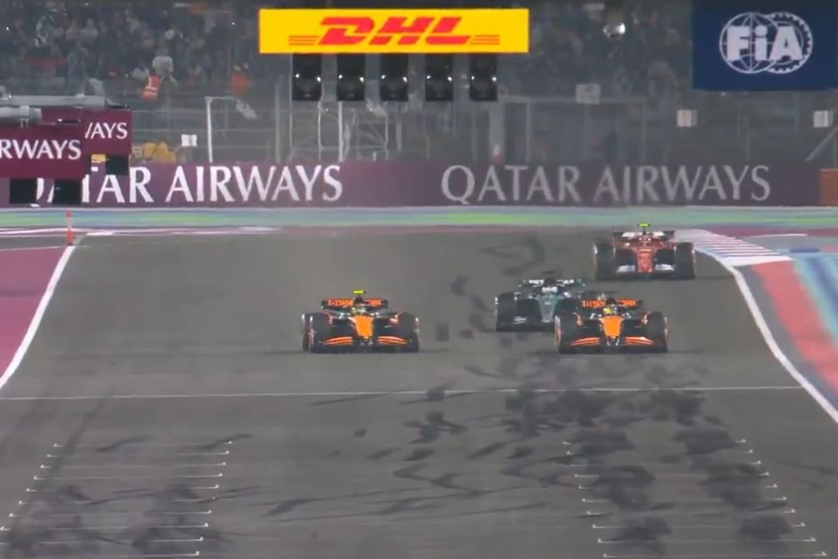 El sorpresivo momento del final, cuando Norris deja ganar en la Sprint a Piastri