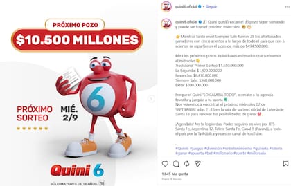 El sorteo del Quini 6