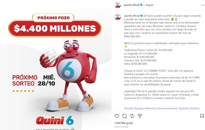 El sorteo del Quini 6