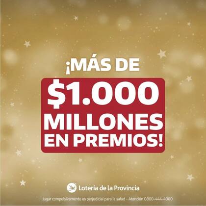 El sorteo extraordinario de Navidad 2025 acumula un pozo de más de 1000 millones de pesos