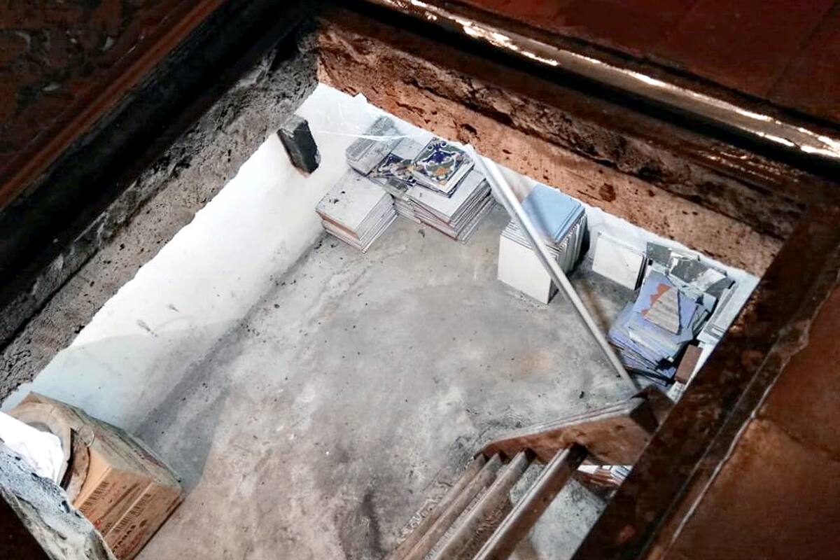 El sótano del centro de detención que funcionó en Bacacay 3570, ciudad de Buenos Aires, durante la última dictadura