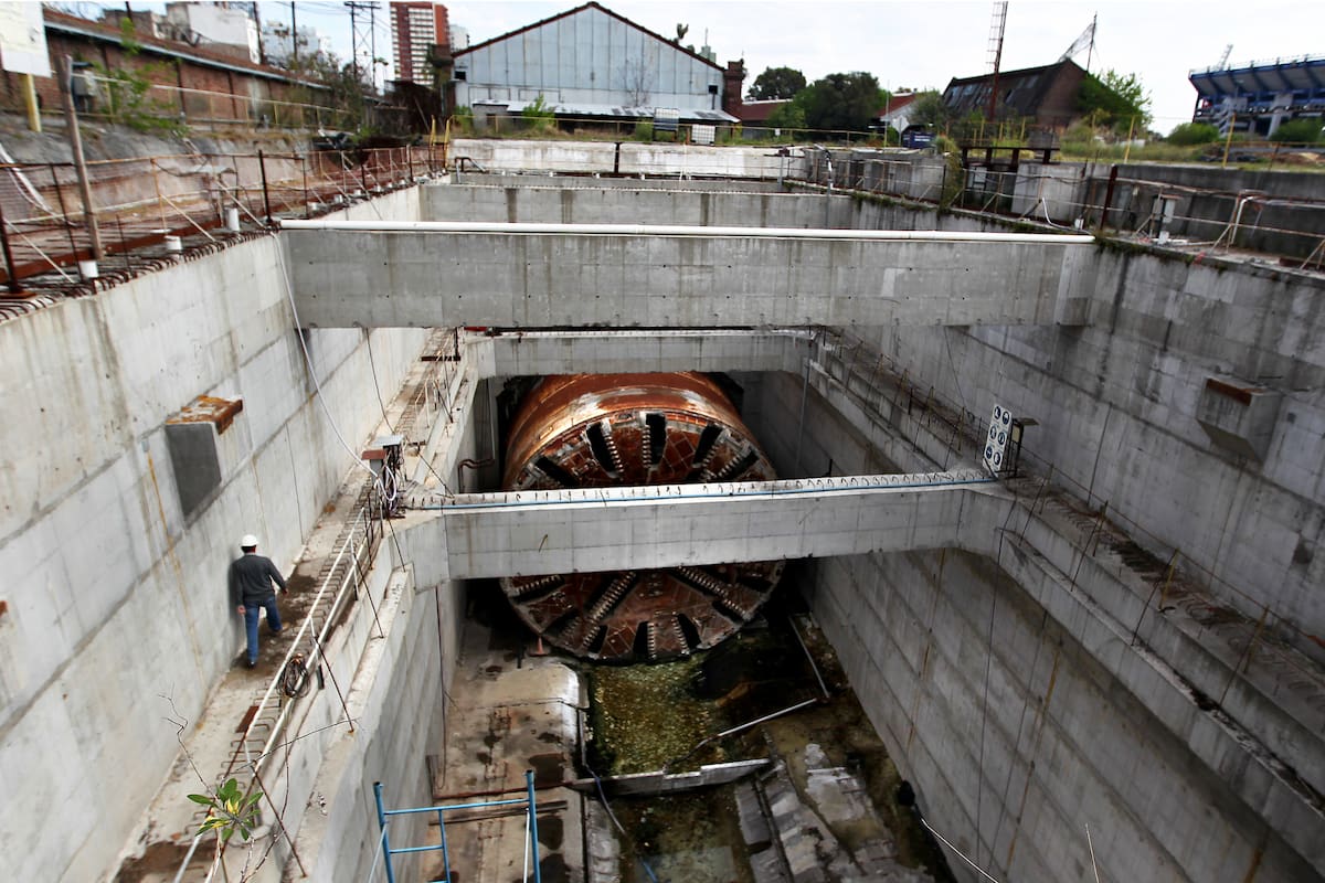 El soterramiento del Ferrocarril Sarmiento que esta paralizado desde el año 2019