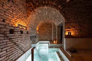 El spa del hotel Azur, inaugurado este año e inspirado en los antiguos baños romanos
