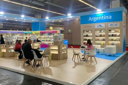 El stand argentino en la última Feria Internacional del Libro de Frankfurt