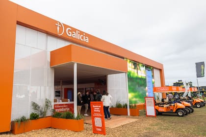 El stand de Banco Galicia en Expoagro.