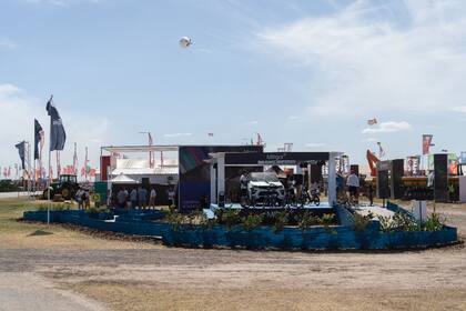 El stand de Mirgor en Expoagro; la compañía participó por primera vez de la muestra