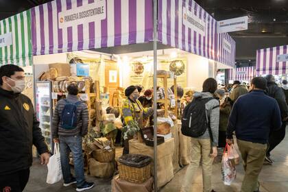 El stand en la feria de Caminos y Sabores en la Rural en Palermo