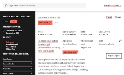 El Story Tracker, una poderosa herramienta para la práctica del periodismo de soluciones. Contiene más de 700 artículos de fondo