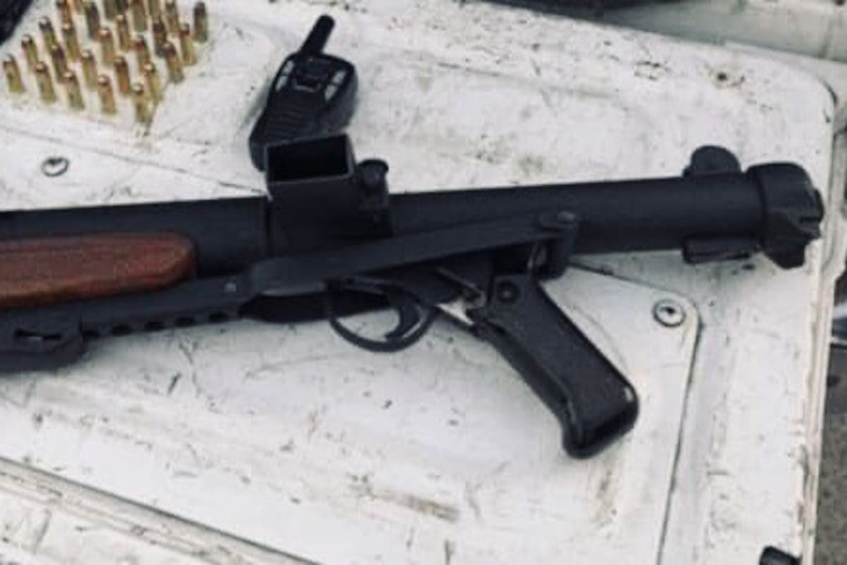 El subfusil Sterling que fue decomisado por la policía bonaerense