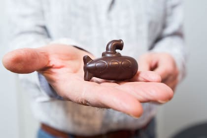 El submarino de chocolate, otra de sus creaciones.