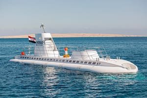 El submarino que se hundió en la costa de Egipto.