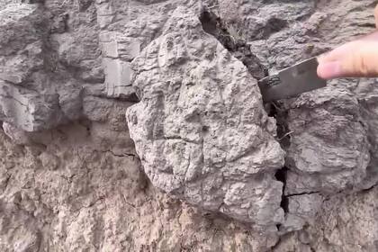 El suelo a profundidad seco en un campo de Lincoln