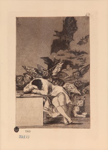 "El sueño de la razón produce monstruos", de la serie "Caprichos" (1797-1799)