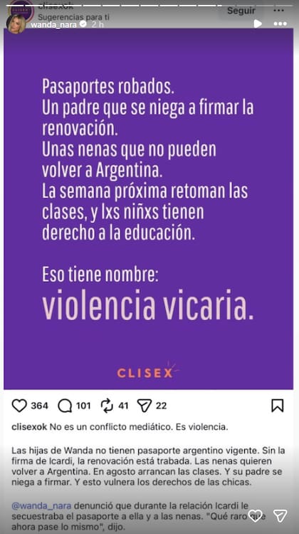 El sugestivo posteo de Wanda Nara contra Mauro Icardi