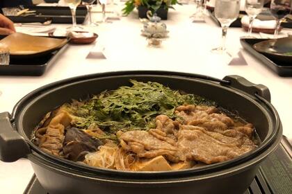 El Sukiyaki terminado