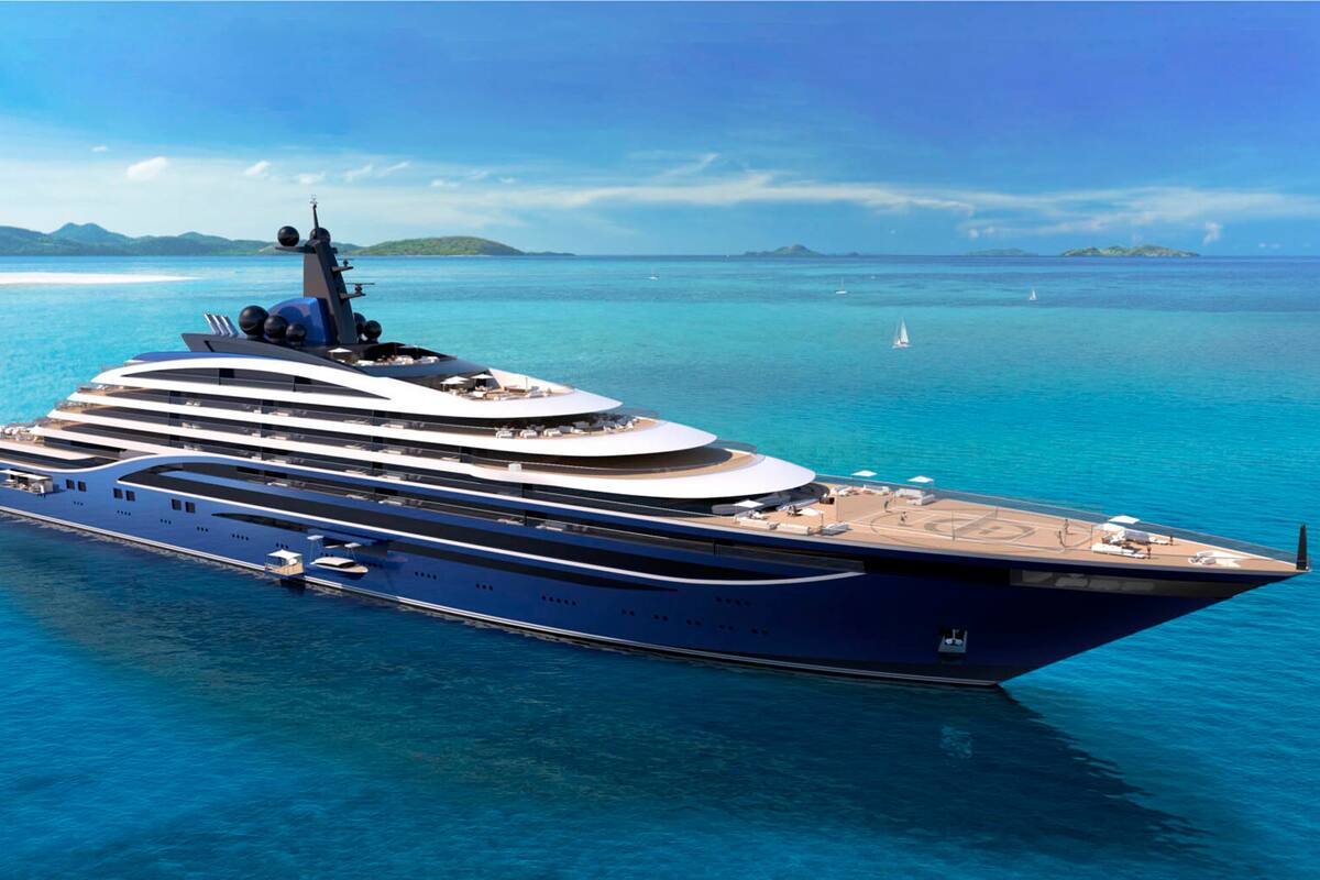 El super yate de 600 millones de dólares que se convertirá en el más grande del mundo tendrá 39 apartamentos de lujo
