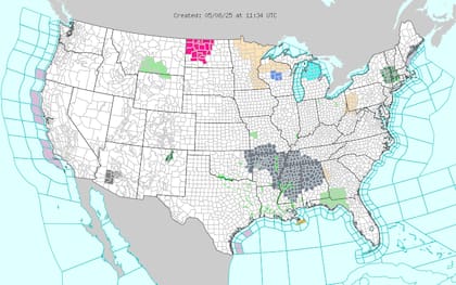 El sur de Texas en alerta: el Valle del Río Grande enfrenta lluvias torrenciales y riesgo de inundaciones localizadas