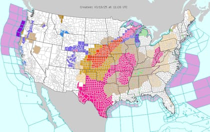 El sur y sureste de Estados Unidos está en alerta por riesgo de incendios forestales