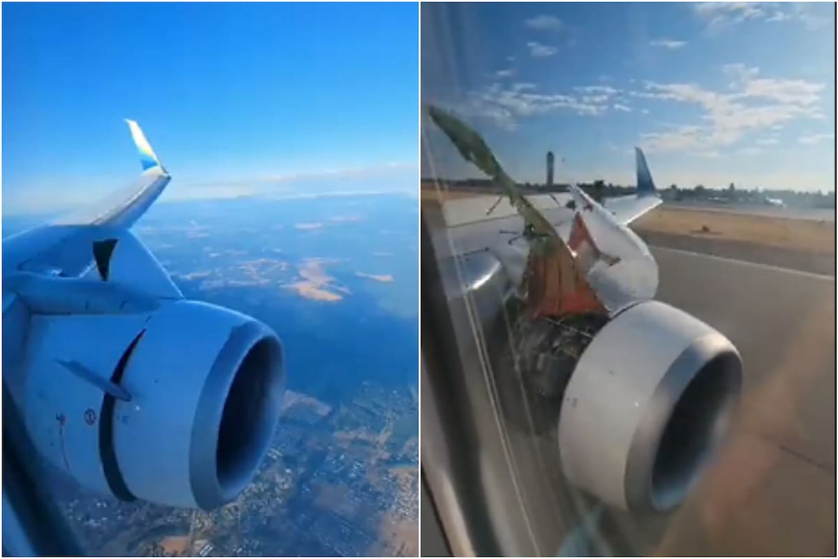 El susto que se pegaron los pasajeros de un avión que vieron que material se desprendía de un ala