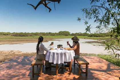 El tajamar es un gran lugar para almorzar y ver fauna nativa.