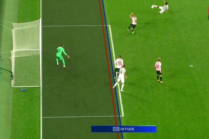 El talón izquierdo de Morata estaba en offside. Al delantero de Juventus le anularon tres goles ante Barcelona