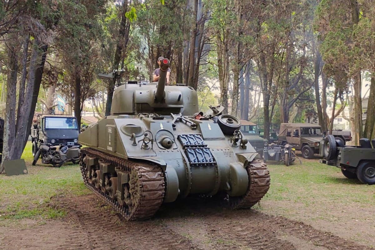 El tanque M4A4 fue restaurado en la Argentina