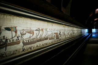 El tapiz de Bayeux está en el Museo Británico tras un viaje secreto desde Francia