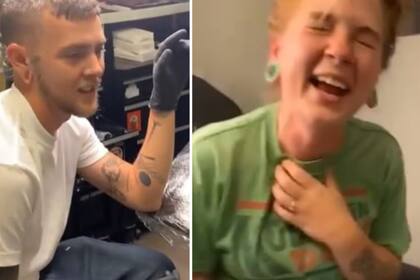El tatuador quedó desconcertado frente a la reacción de la joven cuando se dio cuenta del error