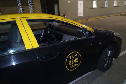 El taxi donde viajaba la víctima