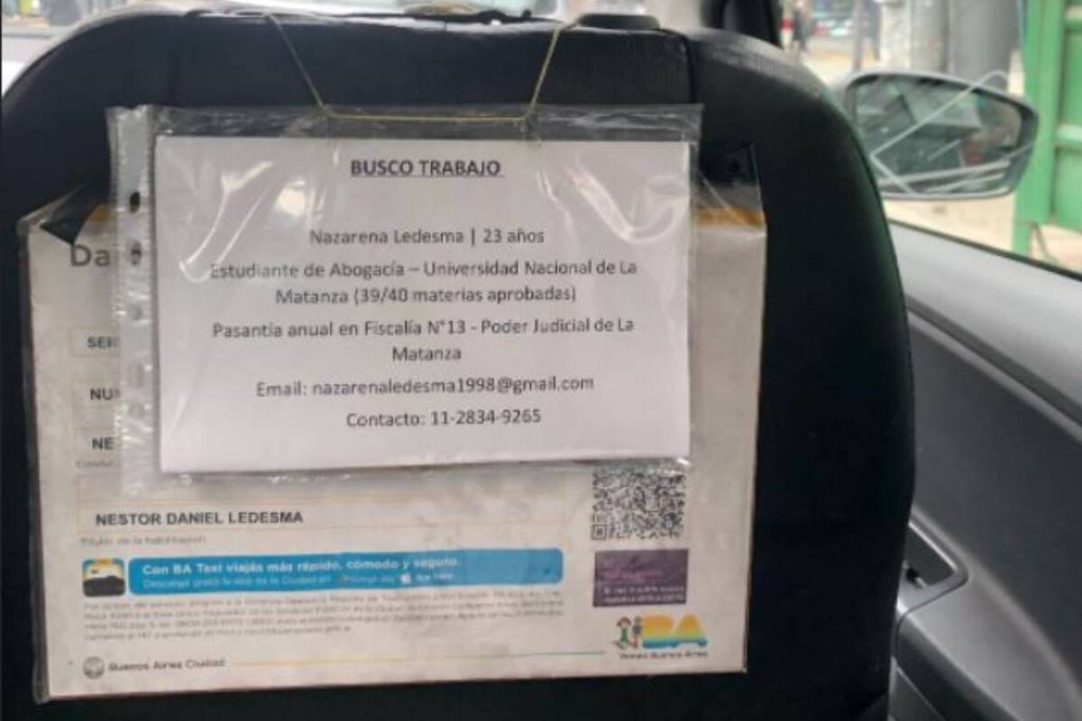 El taxista pegó el CV de su hija en el asiento de su auto, una pasajera lo difundió a través de la red Linkedin y miles de personas accedieron a él