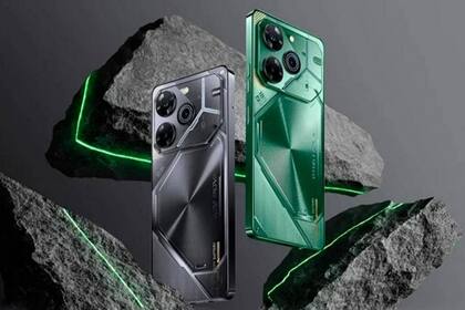 El teléfono Pova 6 de Tecno Mobile se destaca a la vista por su diseño gamer