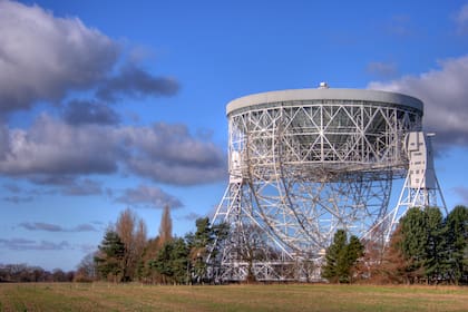 El telescopio Lovell, ubicado en el condado de Cheshire, en el noroeste de Inglaterra