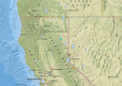 El temblor más fuerte de las últimas 24 horas en territorio continental estadounidense fue uno ocurrido cerca de Susanville, California