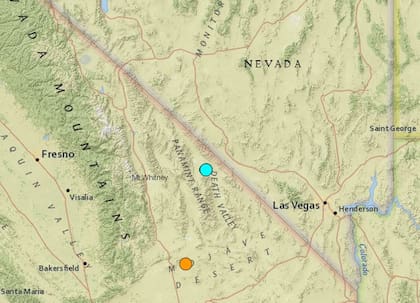 El temblor más fuerte de las últimas 24 horas en territorio continental estadounidense fue uno ocurrido cerca de Stovepipe Wells, California