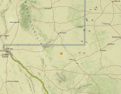 El temblor más fuerte de las últimas 24 horas en territorio continental estadounidense fue uno ocurrido cerca de Mentone, Texas