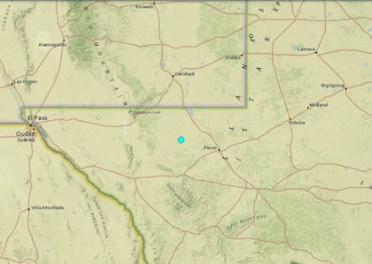 El temblor más fuerte de las últimas 24 horas en territorio continental estadounidense fue uno ocurrido cerca de Toyah, Texas