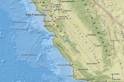 El temblor más fuerte de las últimas 24 horas en territorio continental estadounidense fue uno ocurrido cerca de Pinnacles, California