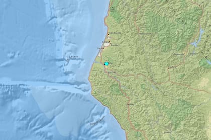 El temblor más fuerte de las últimas 24 horas en territorio continental estadounidense fue uno ocurrido cerca de Fortuna, California