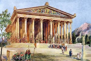 El templo de Artemisa, Éfeso. Ilustración de "Maravillas del pasado", 1933-1934.