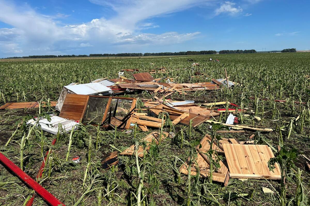 El temporal destruyó una casilla del campo