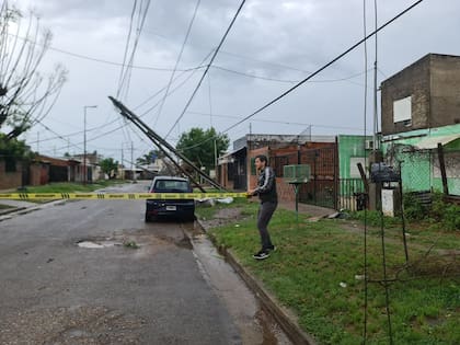 El temporal en la localidad de Zárate.