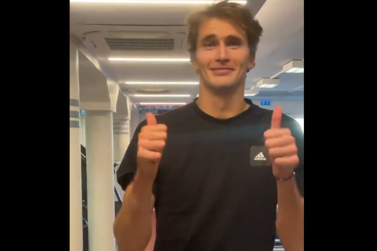 El tenista alemán Alexander Zverev, optimista por su recuperación tras la grave lesión de tobillo derecho sufrida en Roland Garros.