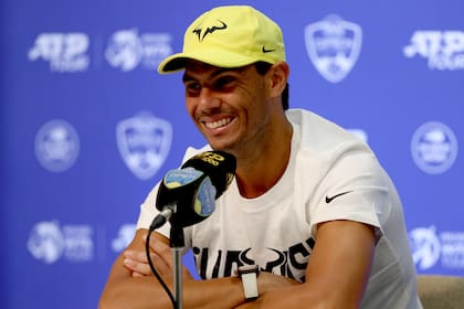 El tenista español Rafael Nadal durante una rueda de prensa brindada en Cincinnati, donde competirá siendo el segundo favorito
