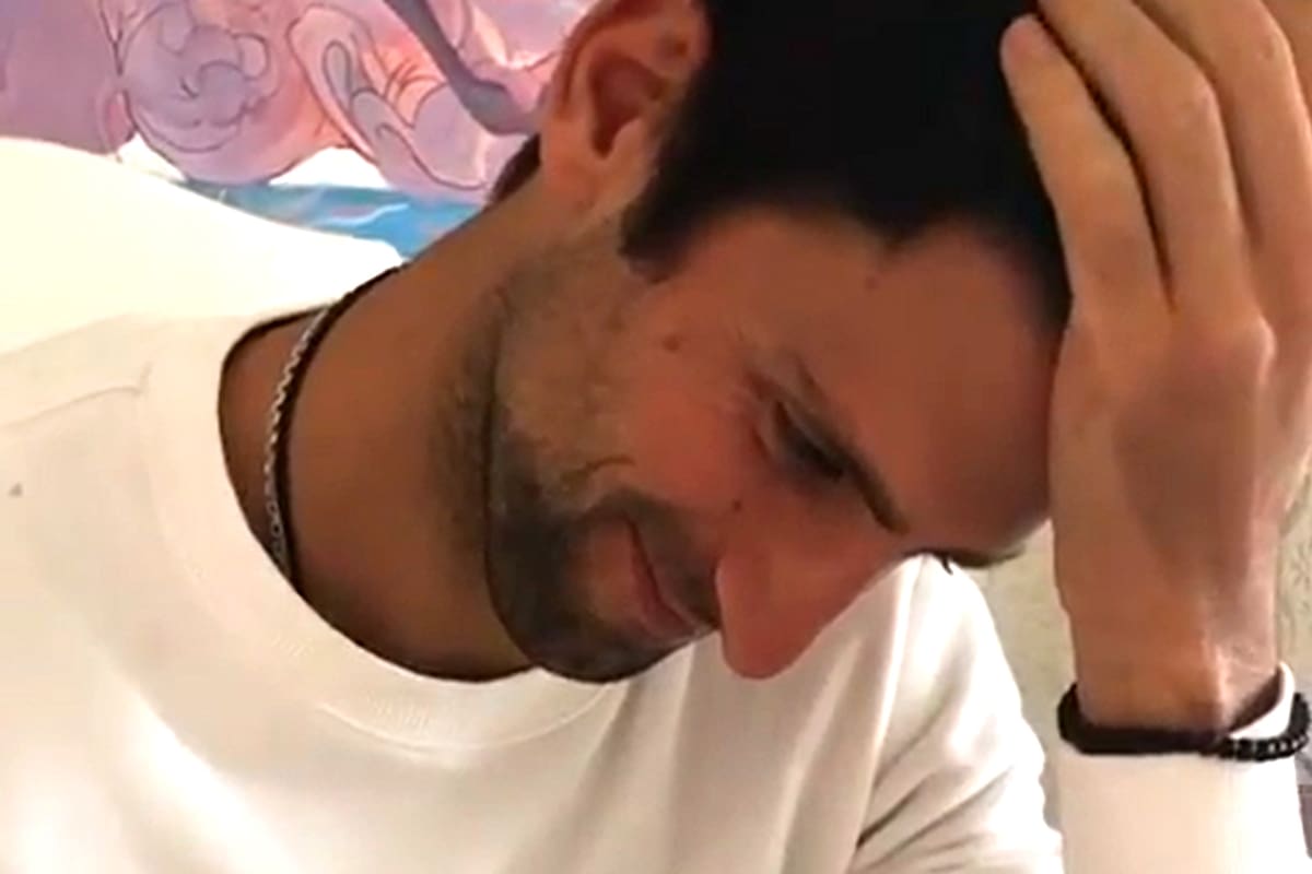 El tenista publicó en su Instagram un dibujo de un hombre jugando al tenis arriba de un caballo.