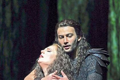 El tenor, en plena acción en el Met