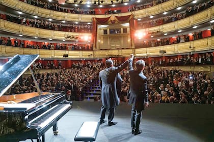 El tenor, en una de sus memorables presentaciones en el Teatro Real de Madrid.