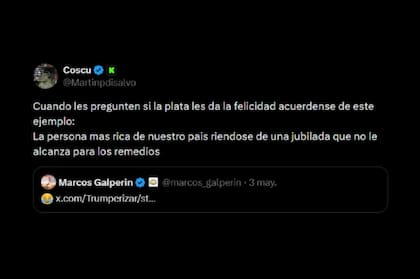 El tenso ida y vuelta entre Marcos Galperín y Martín Disalvo por los dichos de una jubilada que no llega a fin de mes