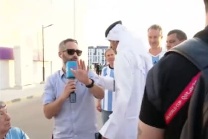 El tenso momento en vivo en Qatar (Captura video)